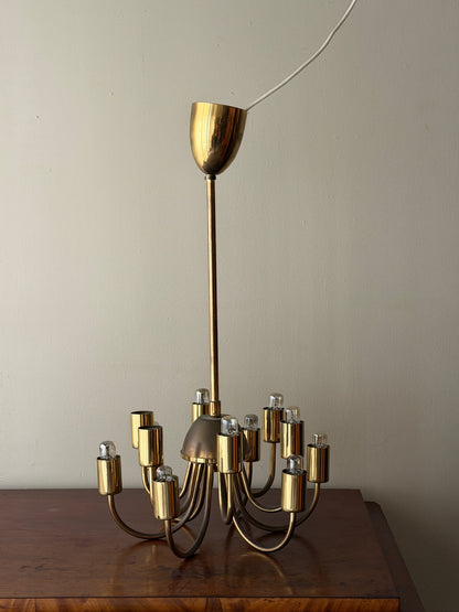 Hans Agne Jakobsson brass chandelier