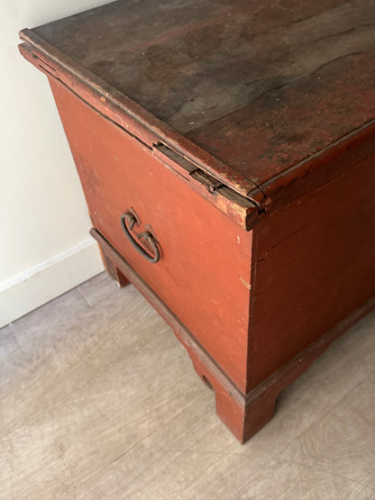 Red painted XL chest