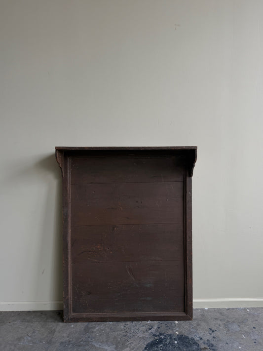 Painted pine architectural panel/wall shelf