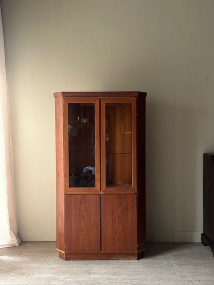 Teak corner cabinet