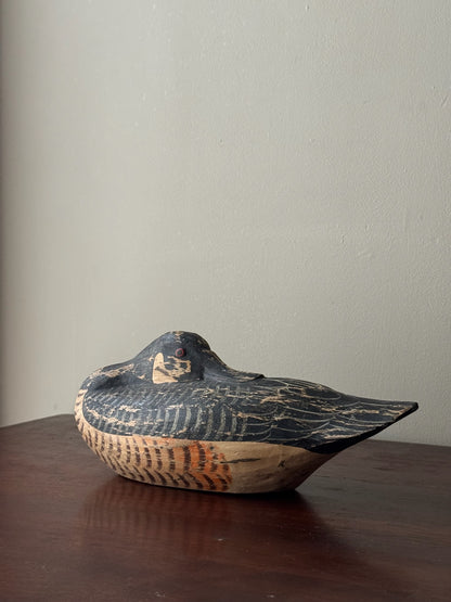 Carved loon decoy