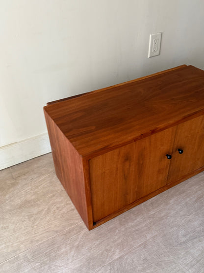 Walnut floating cabinet