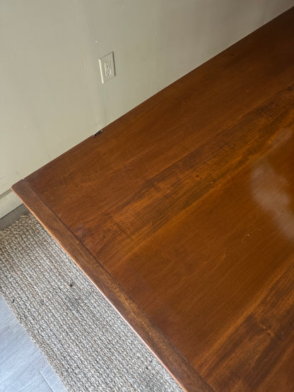Pine stretcher base tavern table