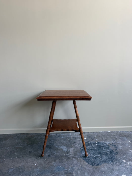 Golden oak parlor table
