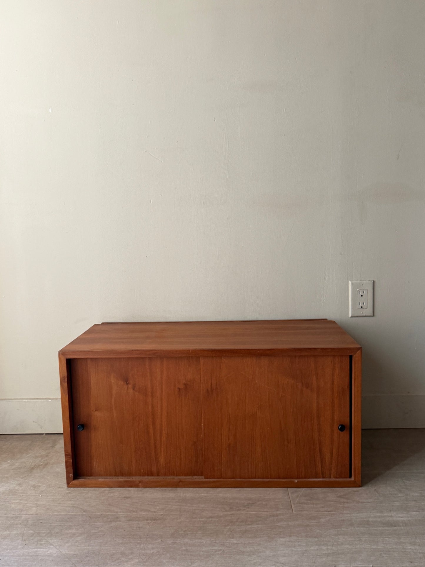Walnut floating cabinet