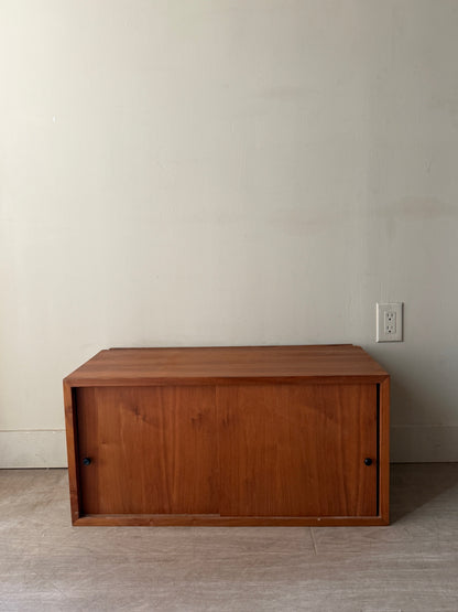 Walnut floating cabinet