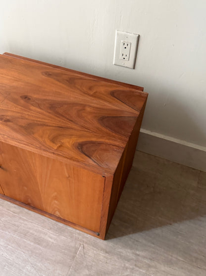Walnut floating cabinet
