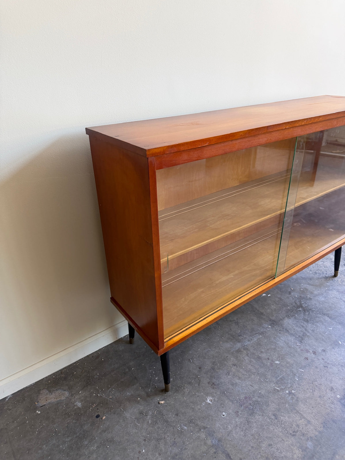 Walnut display cabinet