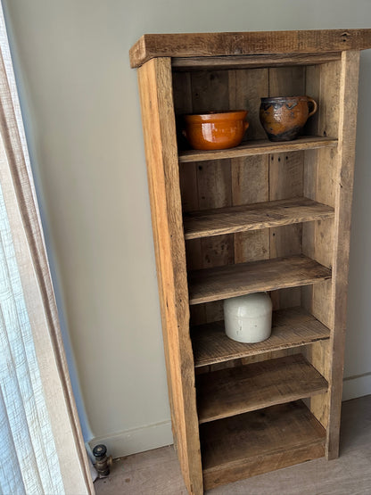 Rustic pine bookshelf