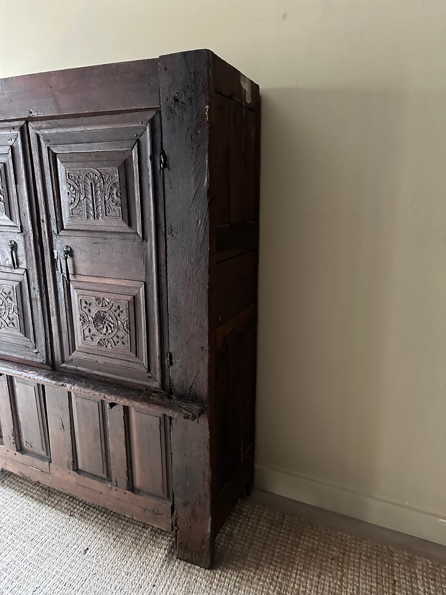 Carved French cupboard