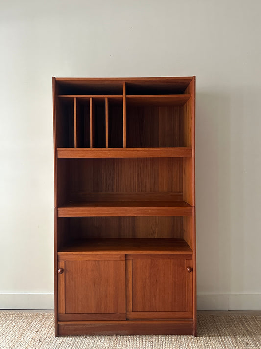 Danish two piece record cabinet