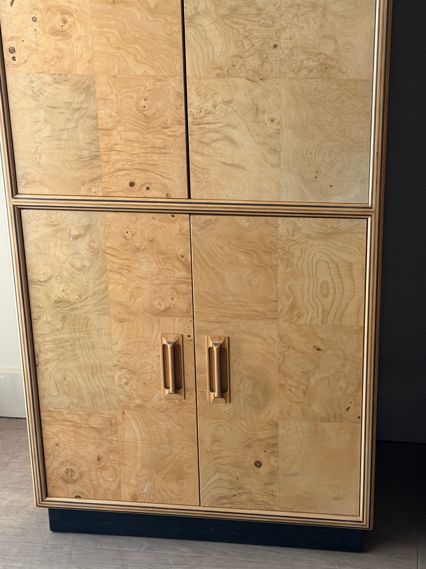 Henredon burlwood linen press. Sold individually.