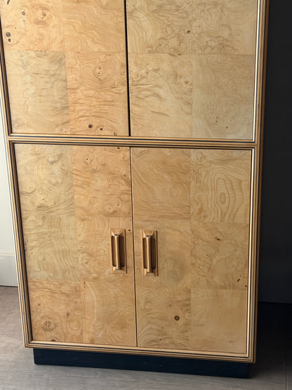 Henredon burlwood linen press. Sold individually.