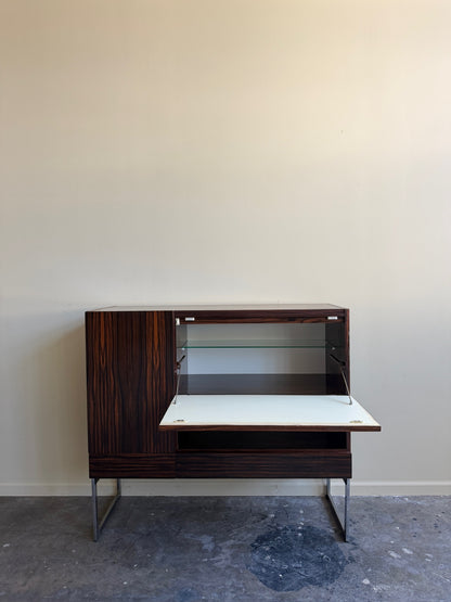 Dutch rosewood bar cabinet