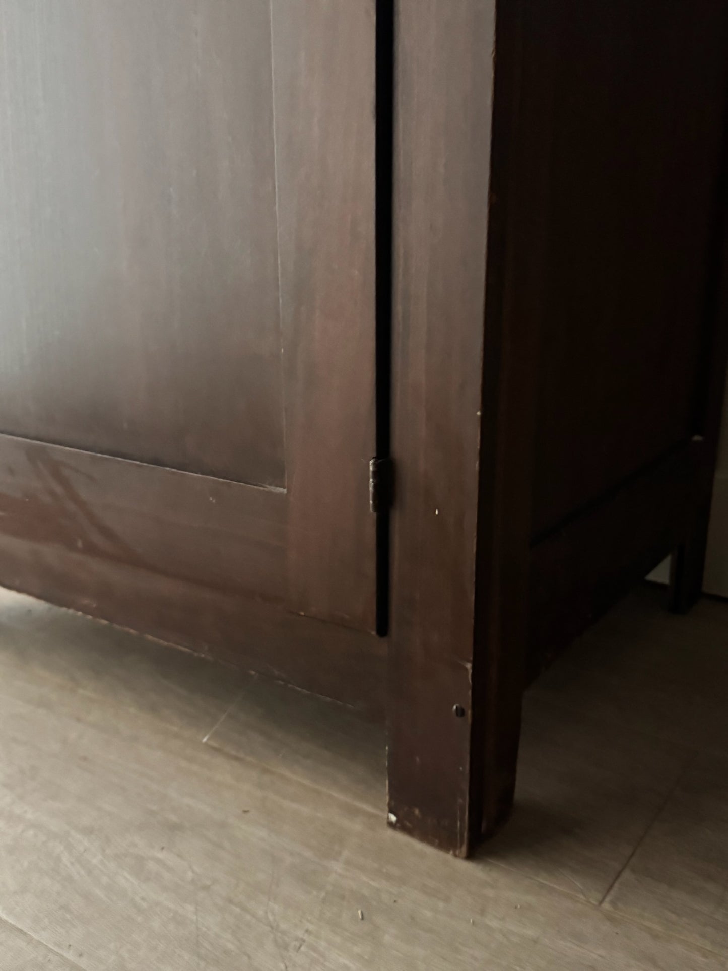 Narrow walnut armoire