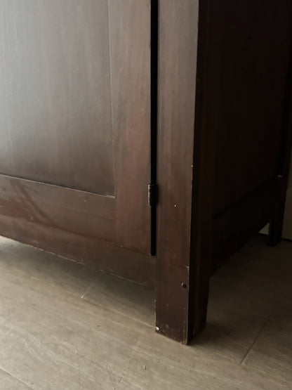 Narrow walnut armoire