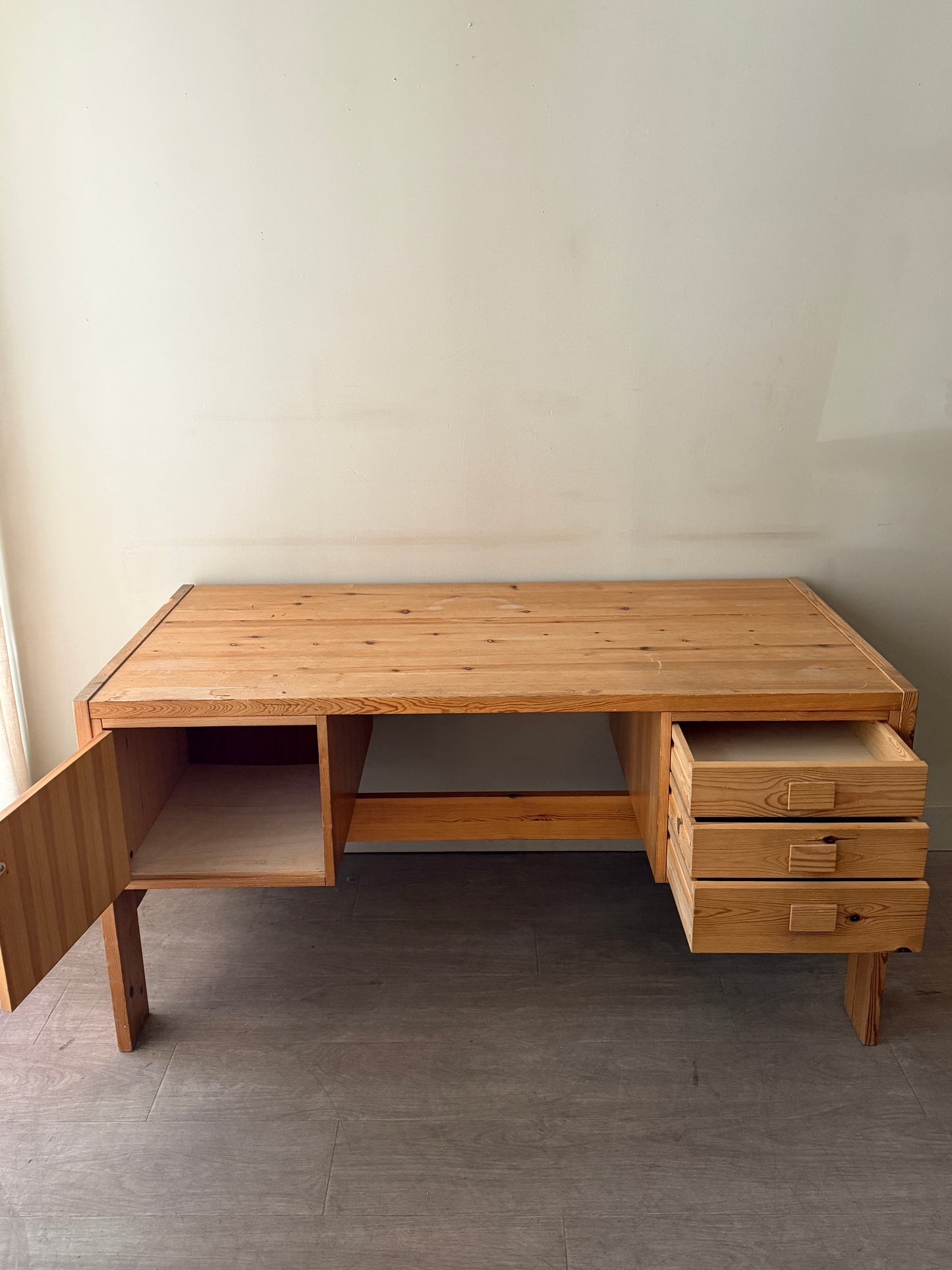 Scandinavian pine desk