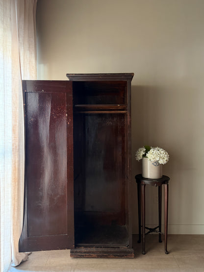 Dark stained chimney cupboard