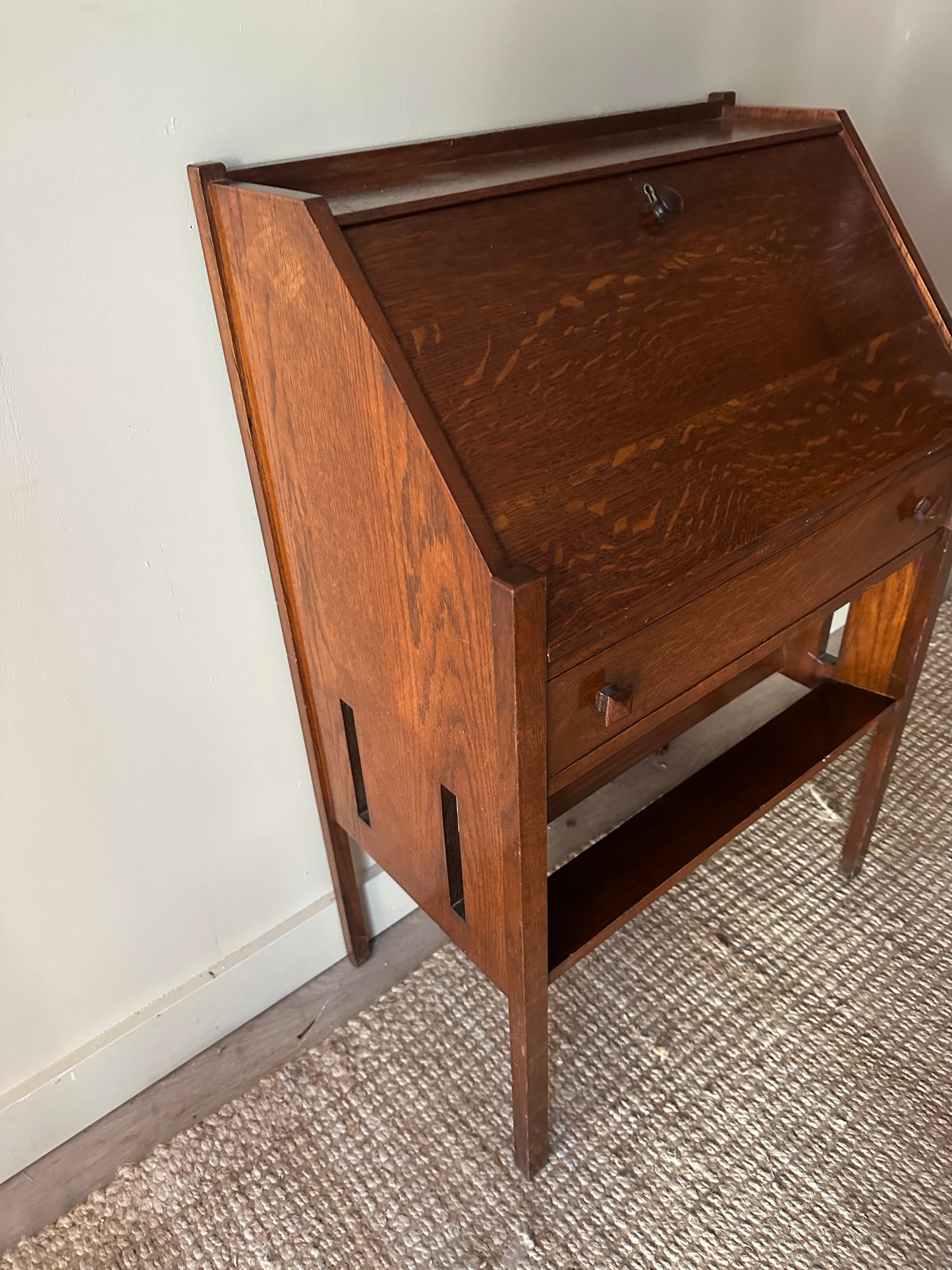 Oak secretary desk