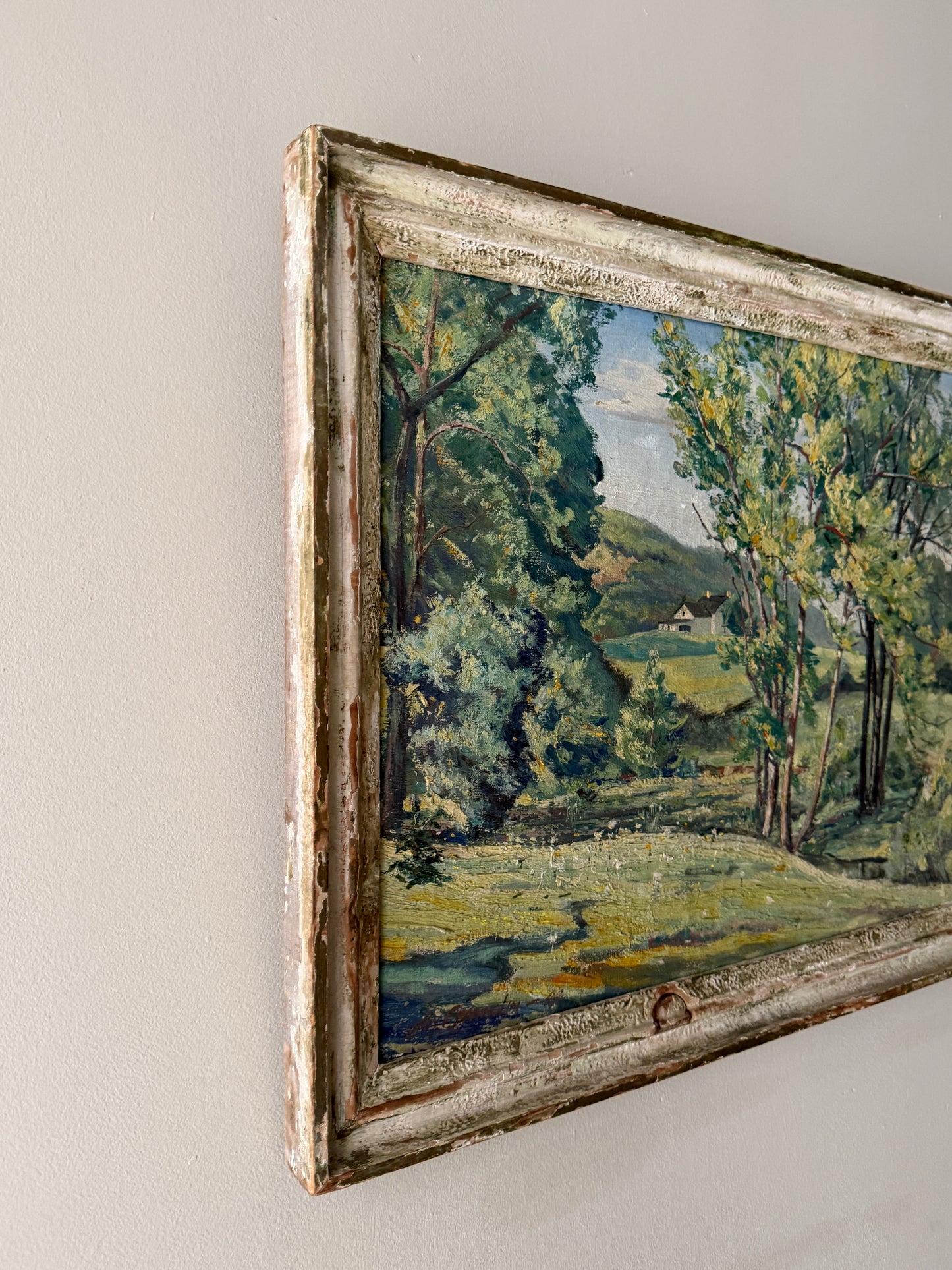 American impressionist landscape. Signed.