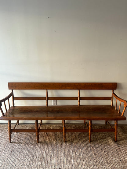 Deacon’s bench with slab seat