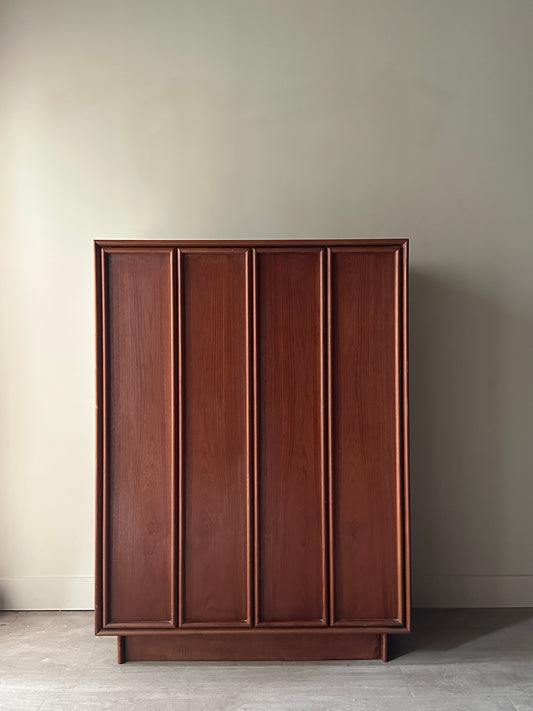 Teak tallboy cabinet