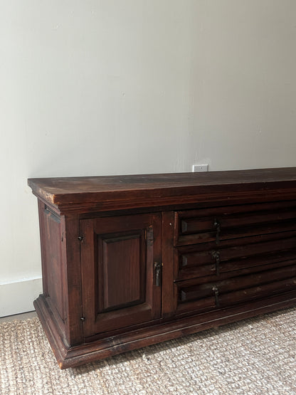 Spanish colonial low credenza