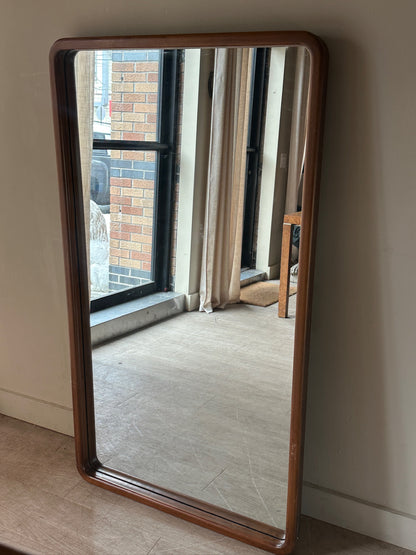 XL walnut mirror