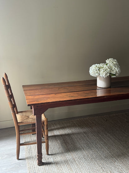 Pine farmhouse dining table