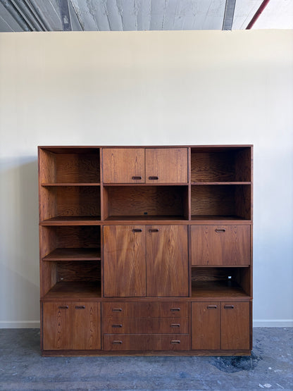 Three piece walnut unit