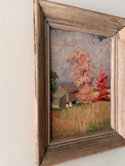 Dorothy MacMillon fall landscape. Signed.