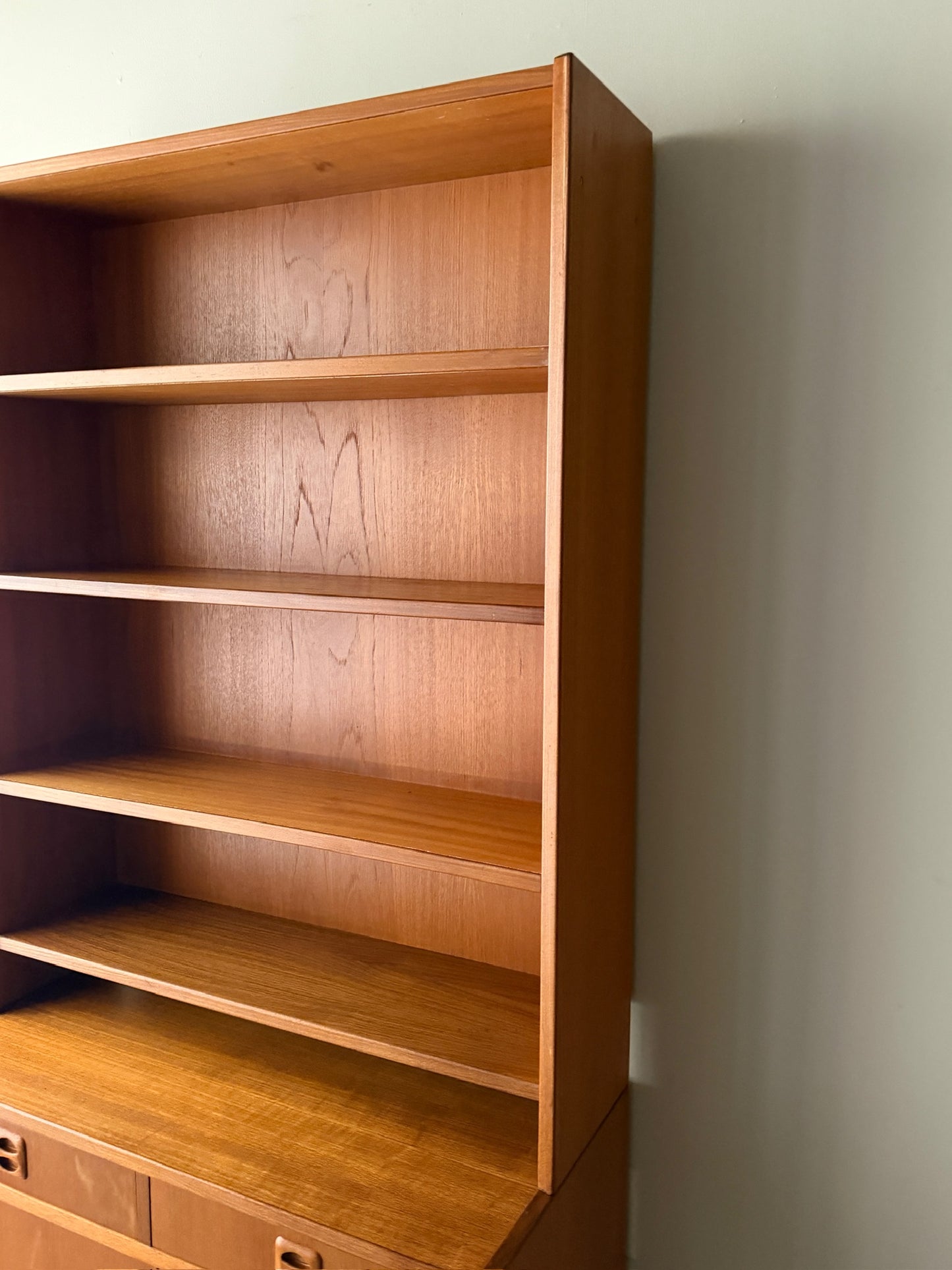 Danish teak bookcase cabinet