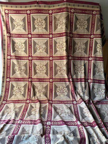 French Aubusson floral rug