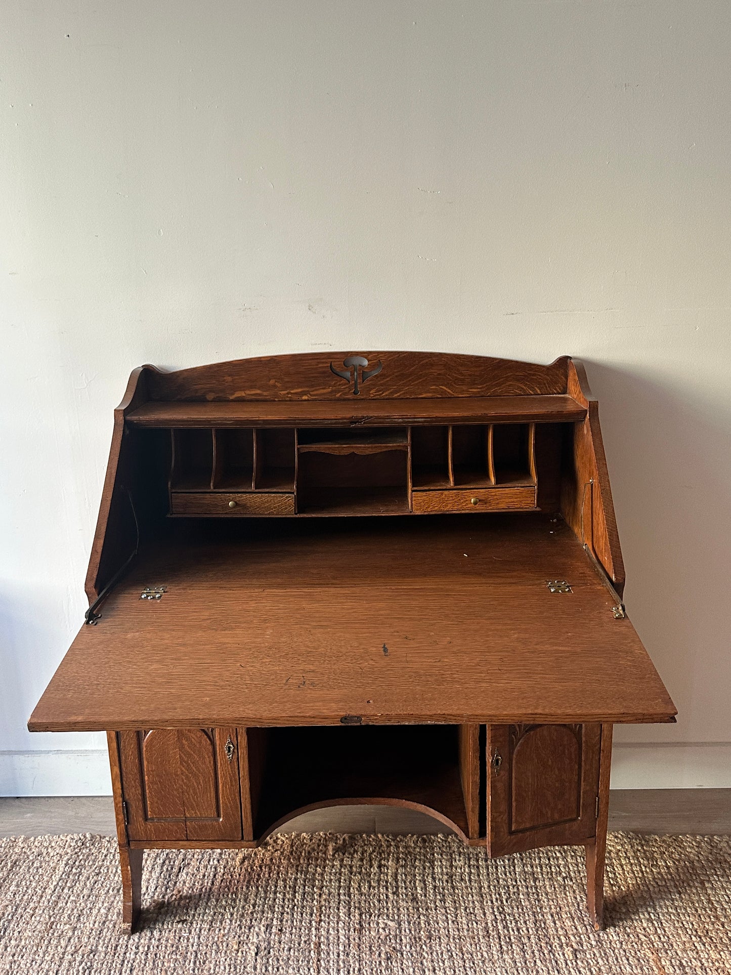 Oak secretary desk