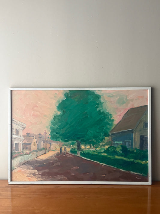 Cityscape by James R. Pascucci (1928–2015). Signed.