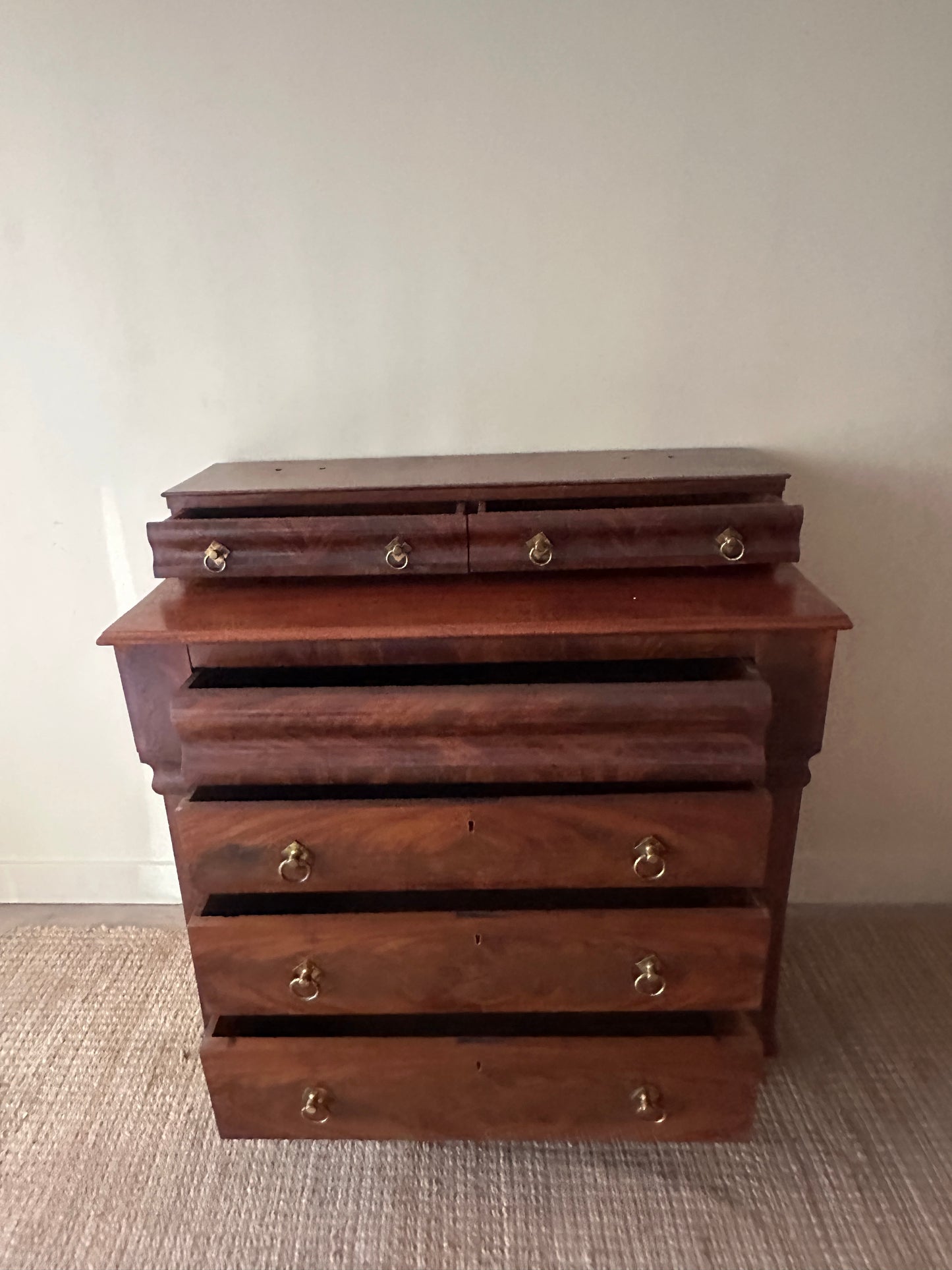 Mahogany empire dresser