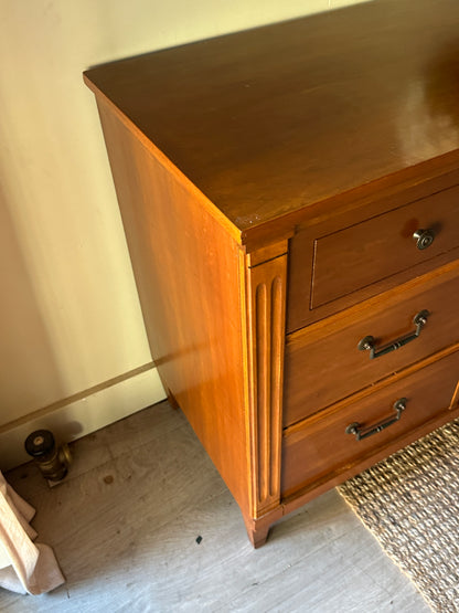 Walnut credenza with 9 drawer