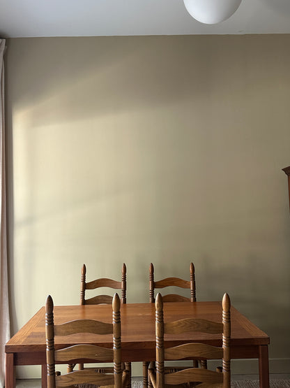 Teak extension dining table