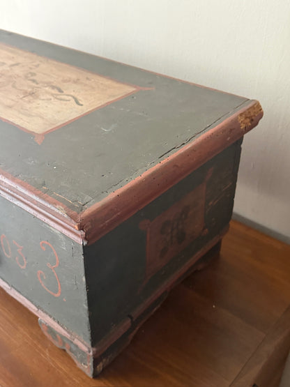 Scandinavian painted pine chest