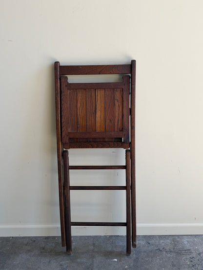 Oak folding chair