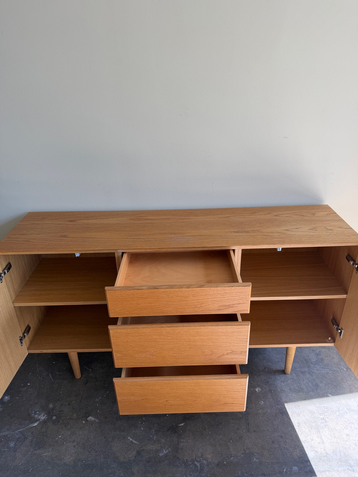 Oak credenza
