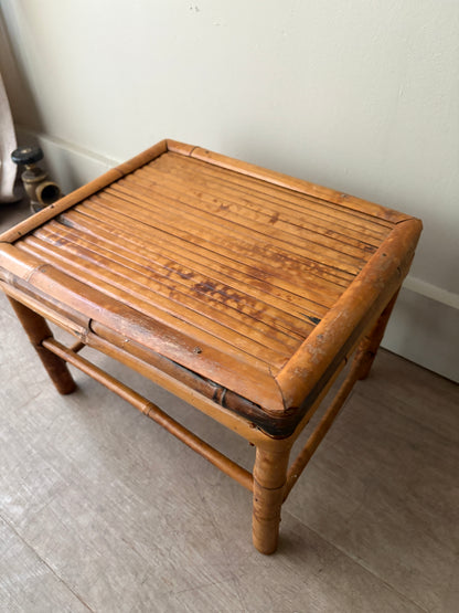 Small scorched bamboo stool