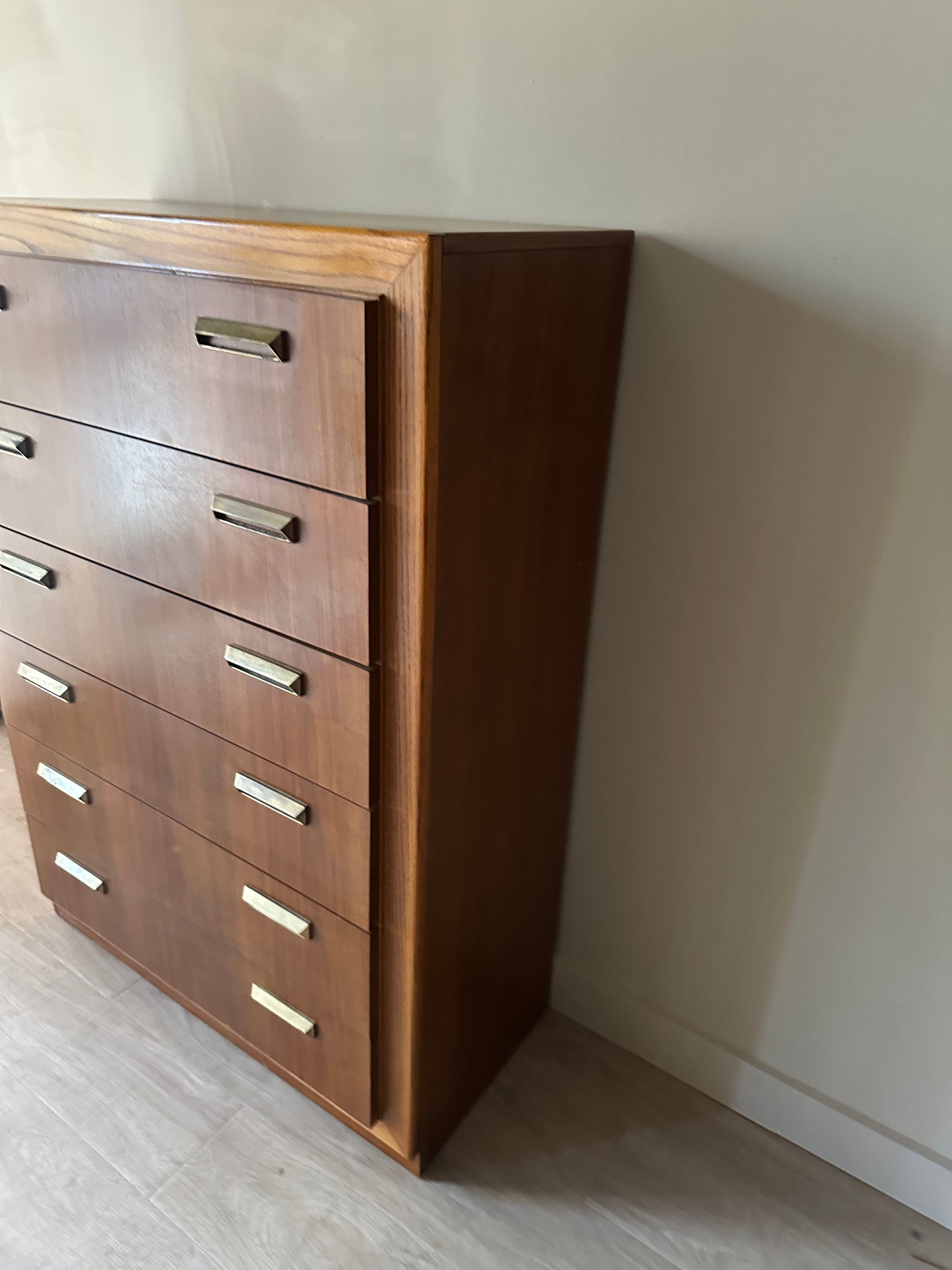Walnut and Oak tallboy