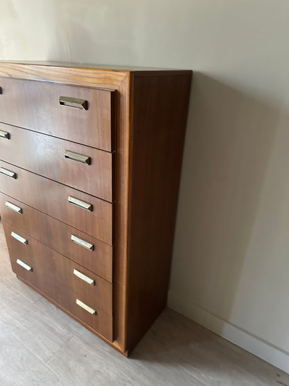 Walnut and Oak tallboy