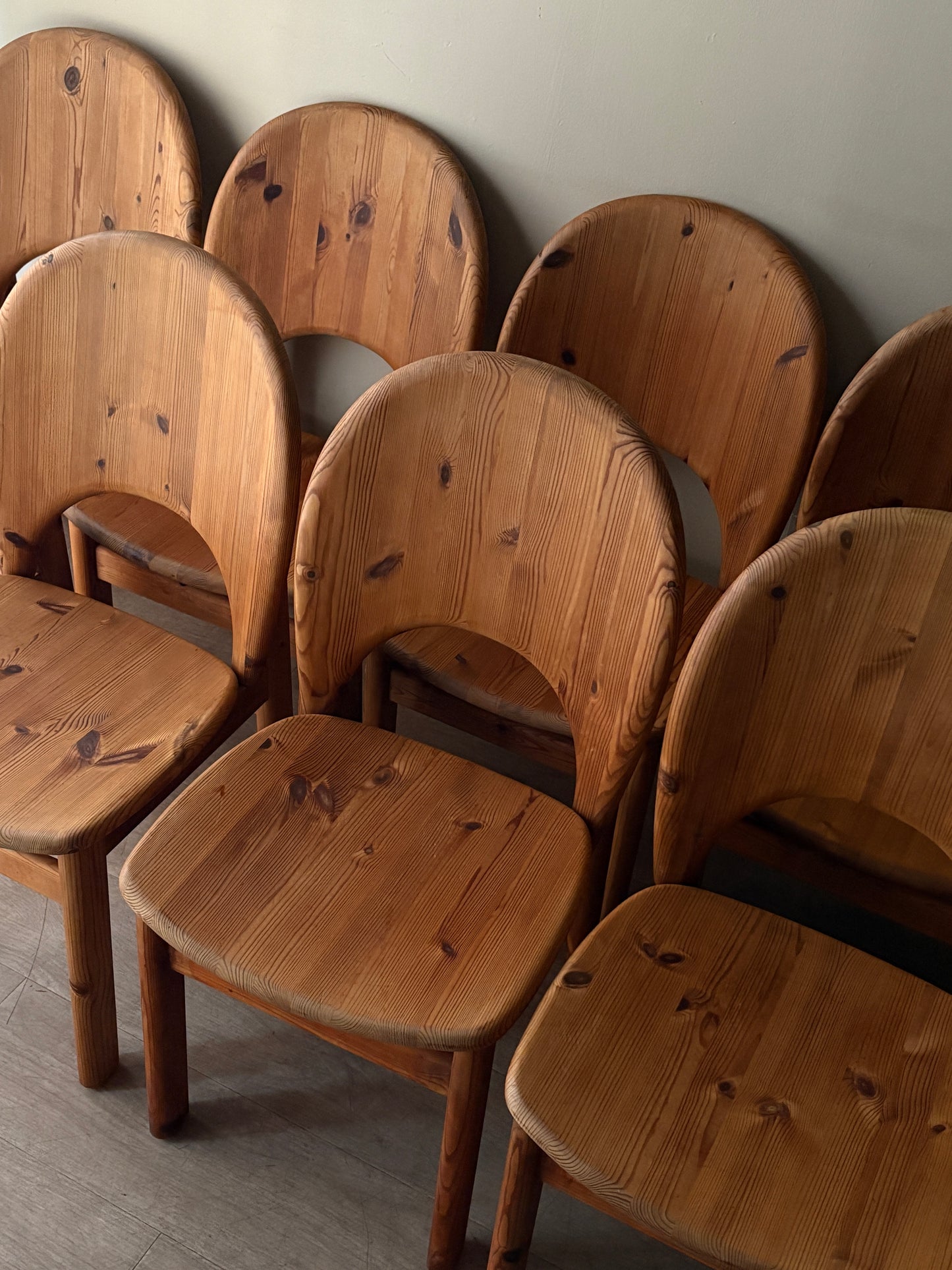 Niels Koefoed pine dining chairs. Sold in sets of 4.