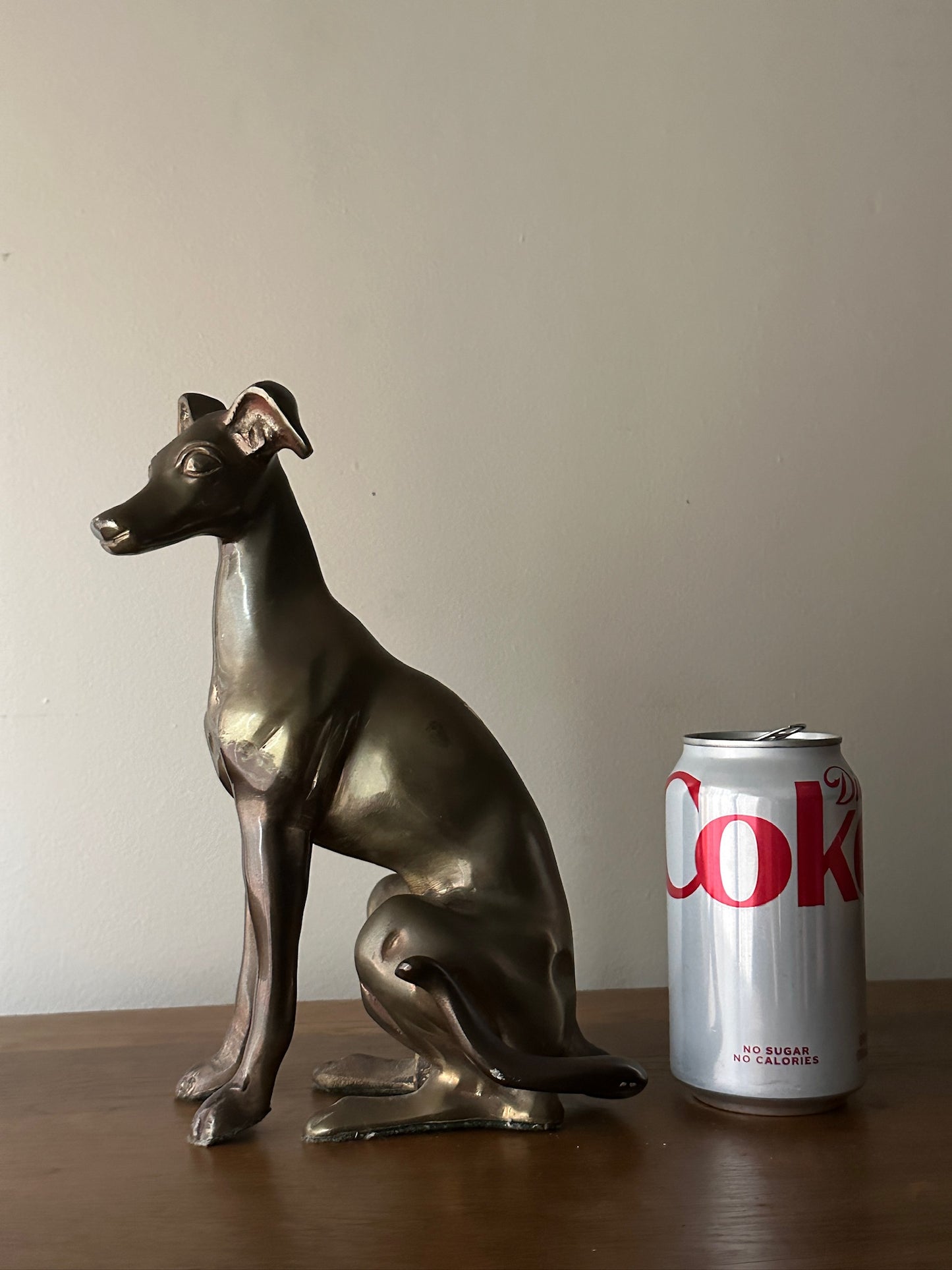 Hollywood Regency Bronze Whippet Sculpture