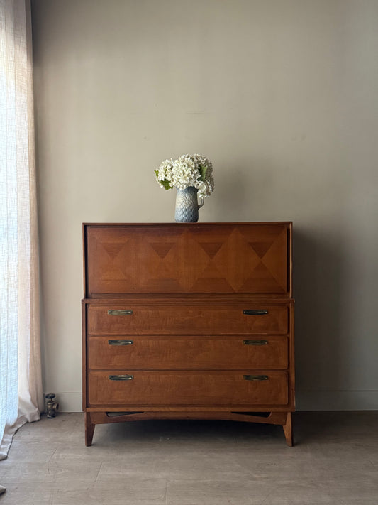 Walnut gentlemen’s dresser