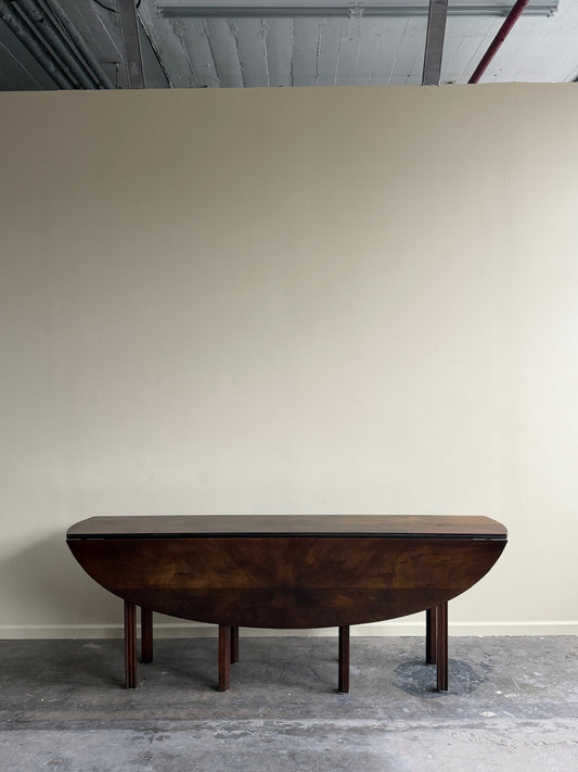 Walnut gate leg drop leaf table