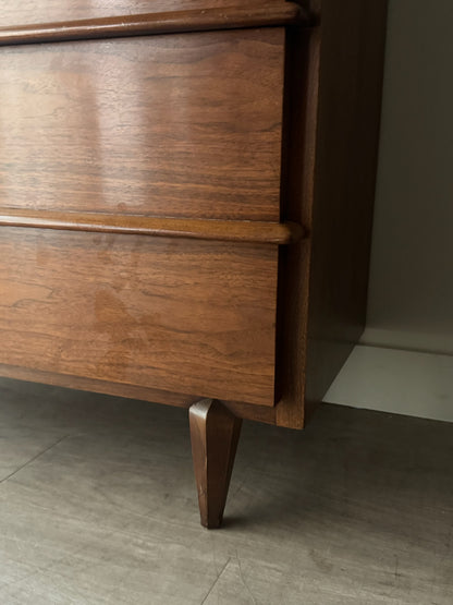 Walnut tallboy dresser