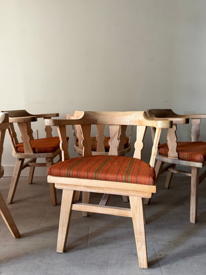 Krogenaes Norwegian pine dining chairs. Sold in pairs.